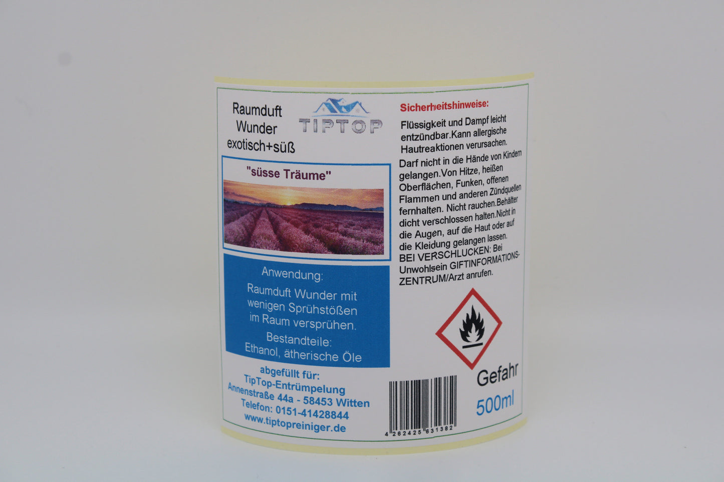 Raumduft-Wunder - 500 ml - exotisch + süß - mehrere Duftnoten zur Auswahl