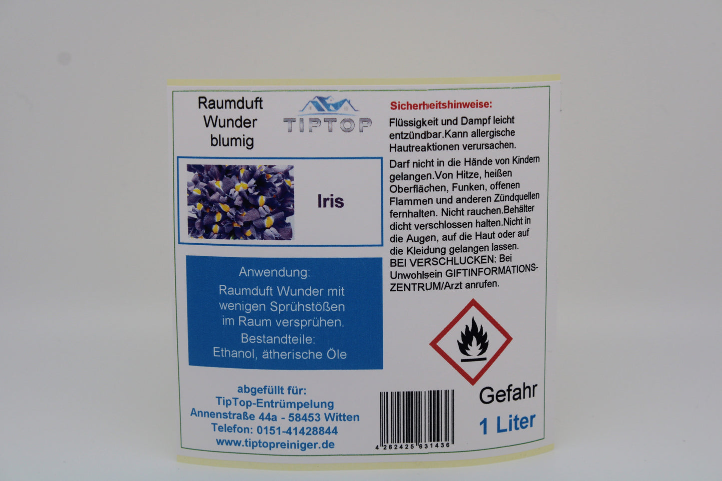 Raumduft-Wunder - 1 Liter - blumig - mehrere Duftnoten zur Auswahl