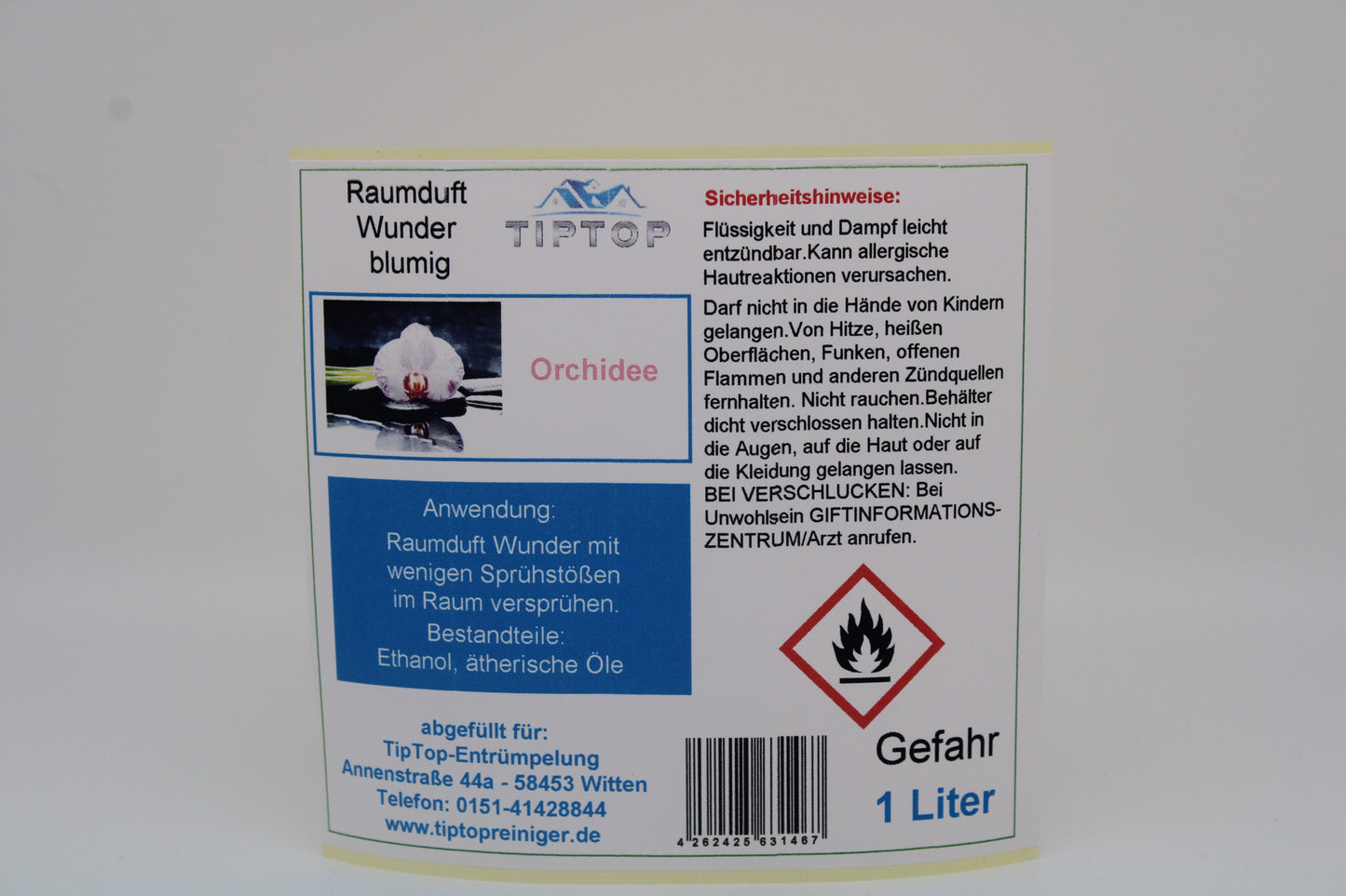 Raumduft-Wunder - 1 Liter - blumig - mehrere Duftnoten zur Auswahl