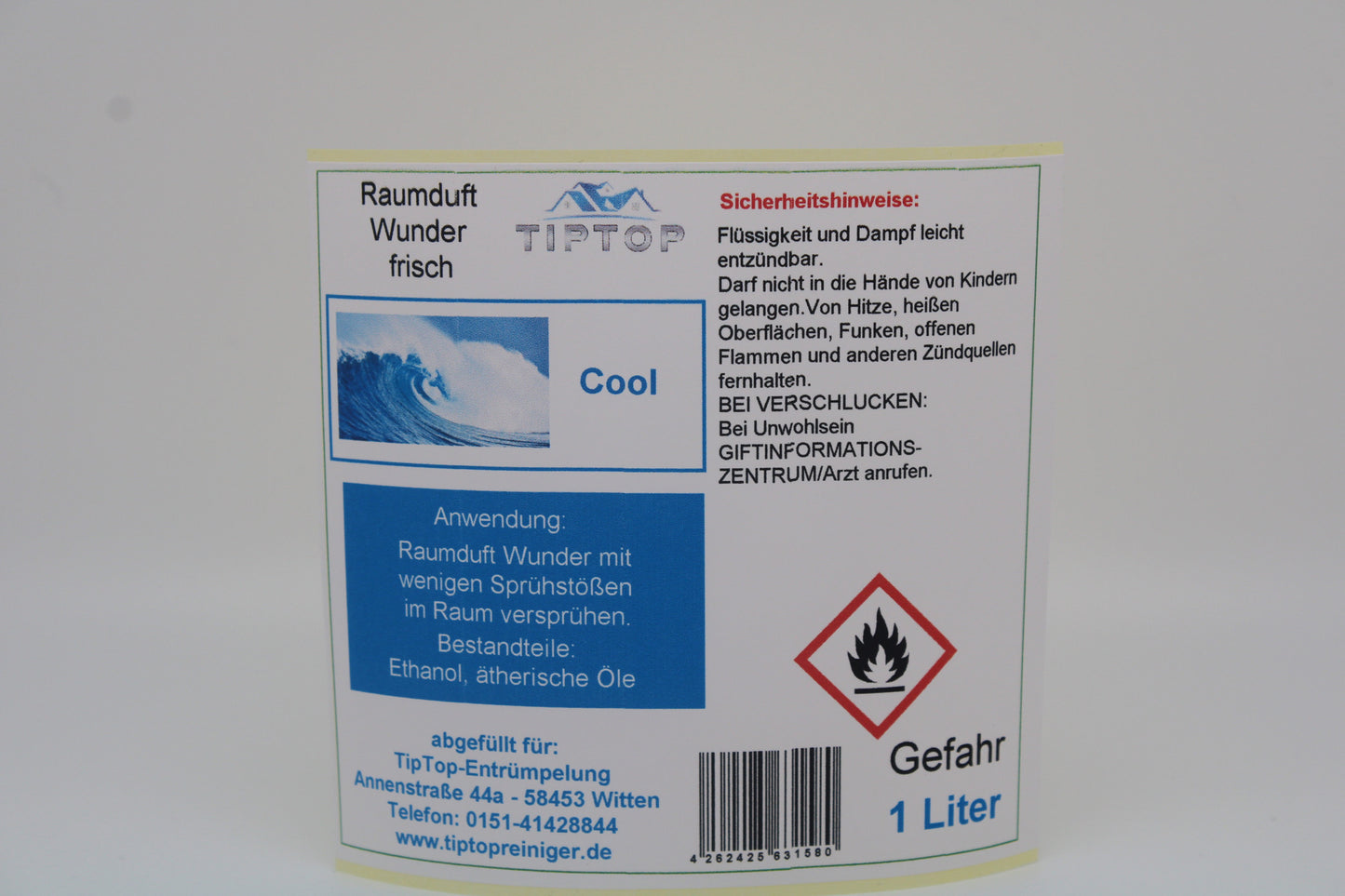 Raumduft-Wunder - 1 Liter - frisch - Duftnoten zur Auswahl