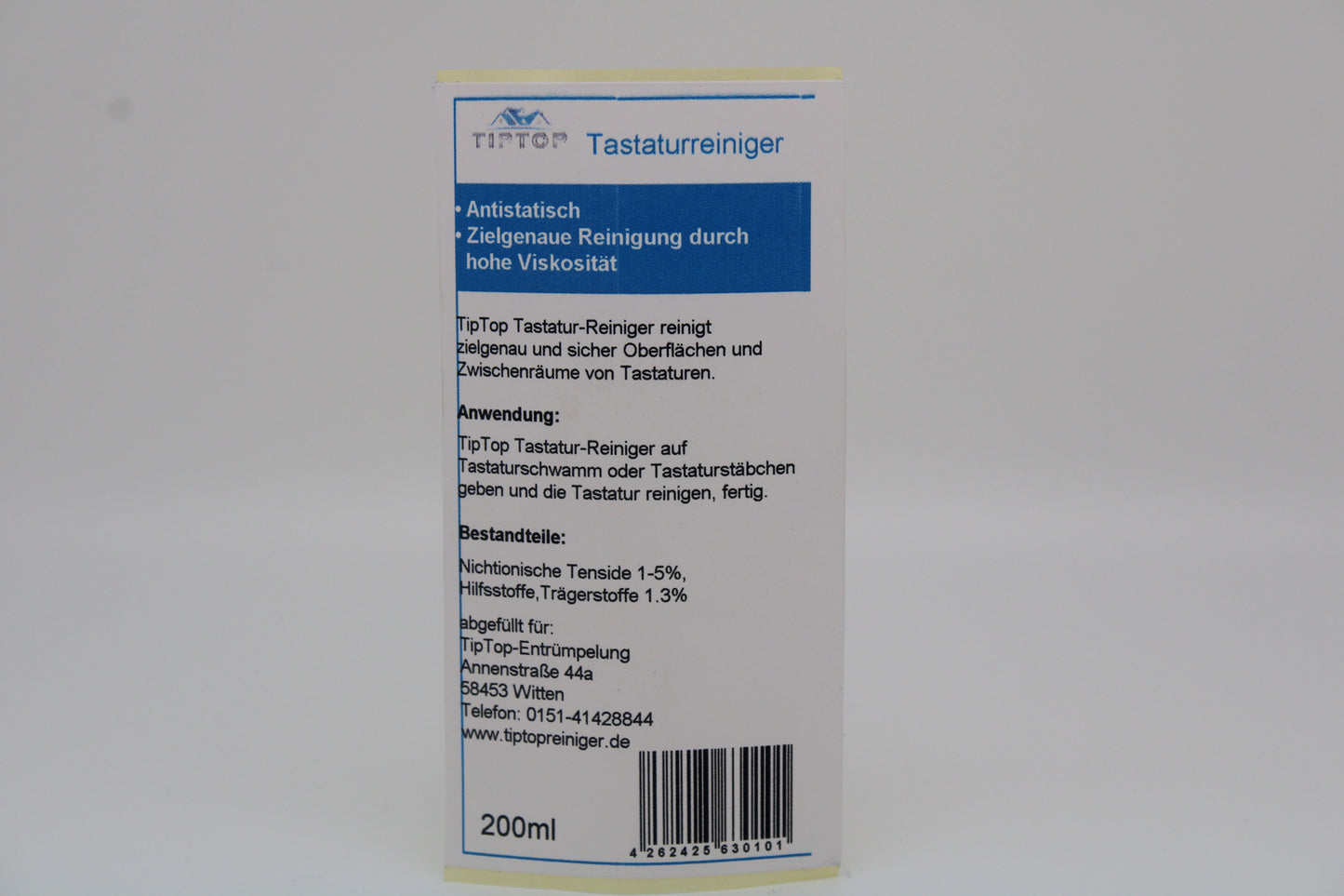 TIPTOP Tastatur Reiniger 200ml