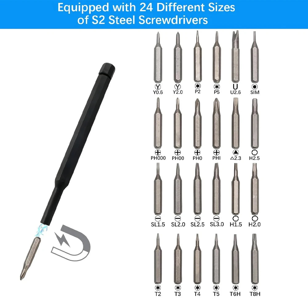 Magnetisches Schraubendreher-Set, 63-in-1-Set, Bits, Präzisionselektronik, Computer, PC, Telefon, Demontage, multifunktionales Wartungswerkzeug