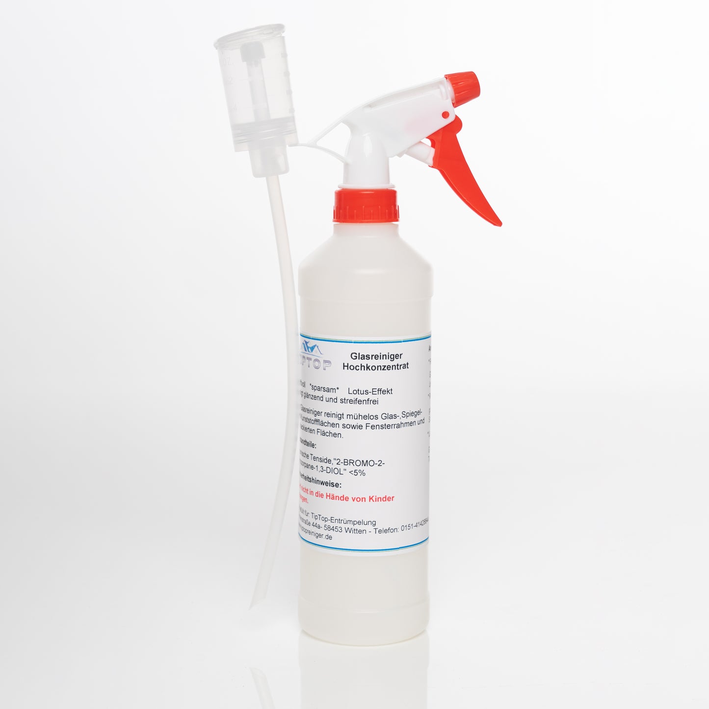TIPTOP Glasreiniger Hochkonzentrat 500ml ergibt bis zu 200 Liter Glasreiniger