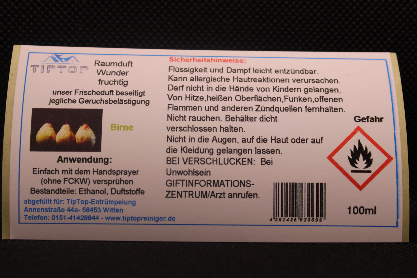 Raumduft - Wunder - 100ml - fruchtig - mehrere Duftnoten zur Auswahl