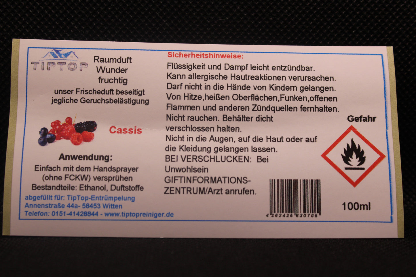 Raumduft - Wunder - 100ml - fruchtig - mehrere Duftnoten zur Auswahl