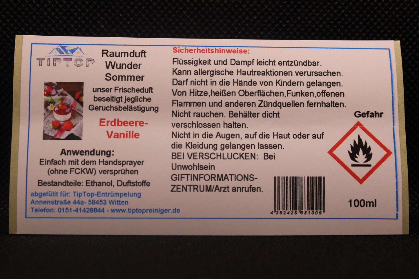 Raumduft-Wunder - 100ml - Sommer - mehrere Duftnoten zur Auswahl