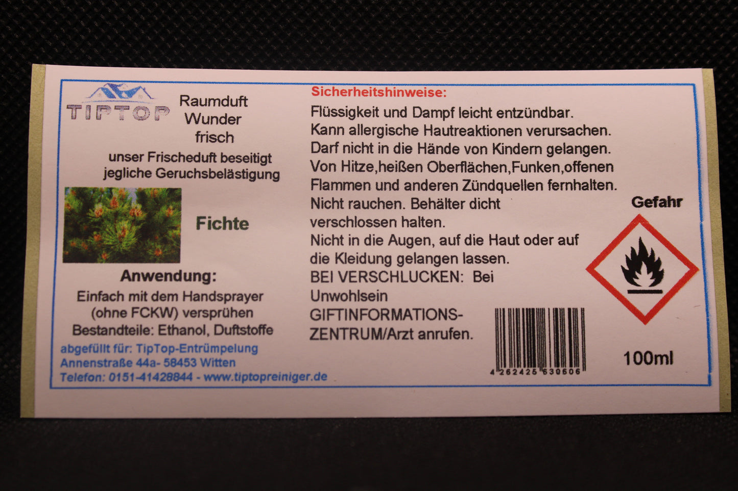Raumduft-Wunder - 100ml - frisch - Duftnoten zur Auswahl