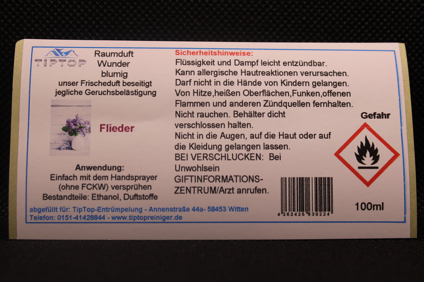 Raumduft-Wunder - 100ml - blumig - mehrere Duftnoten zur Auswahl