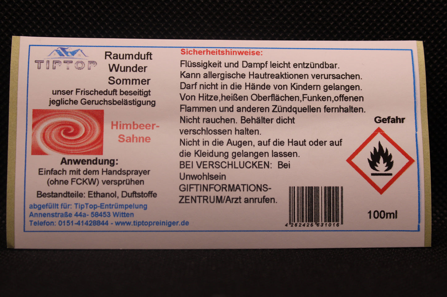 Raumduft-Wunder - 100ml - Sommer - mehrere Duftnoten zur Auswahl