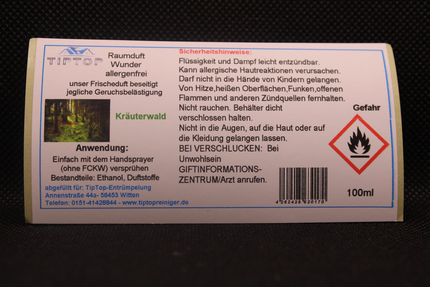 Raumduft-Wunder Allergenfrei -100ml- mehrere Duftnoten zur Auswahl
