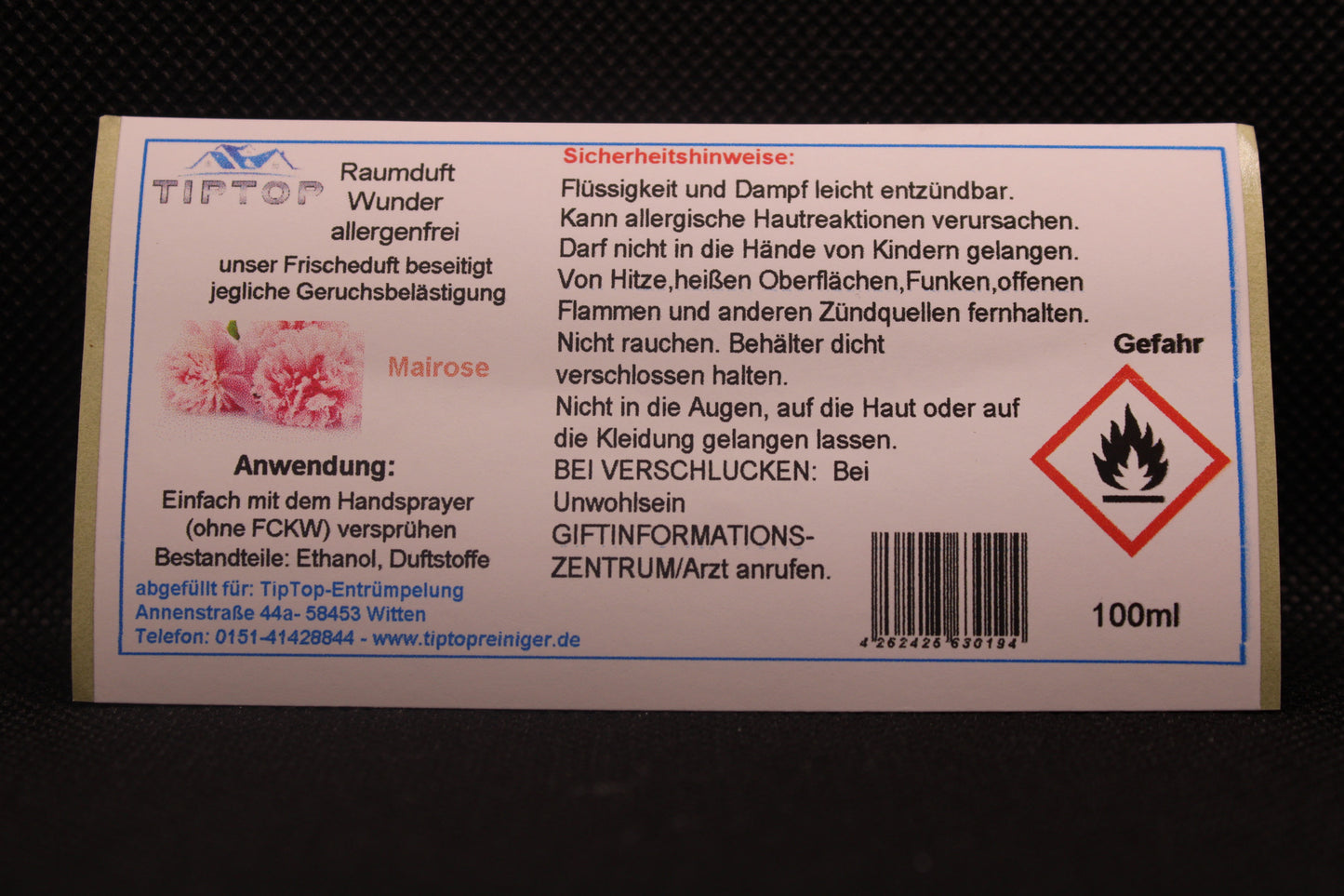 Raumduft-Wunder Allergenfrei -100ml- mehrere Duftnoten zur Auswahl
