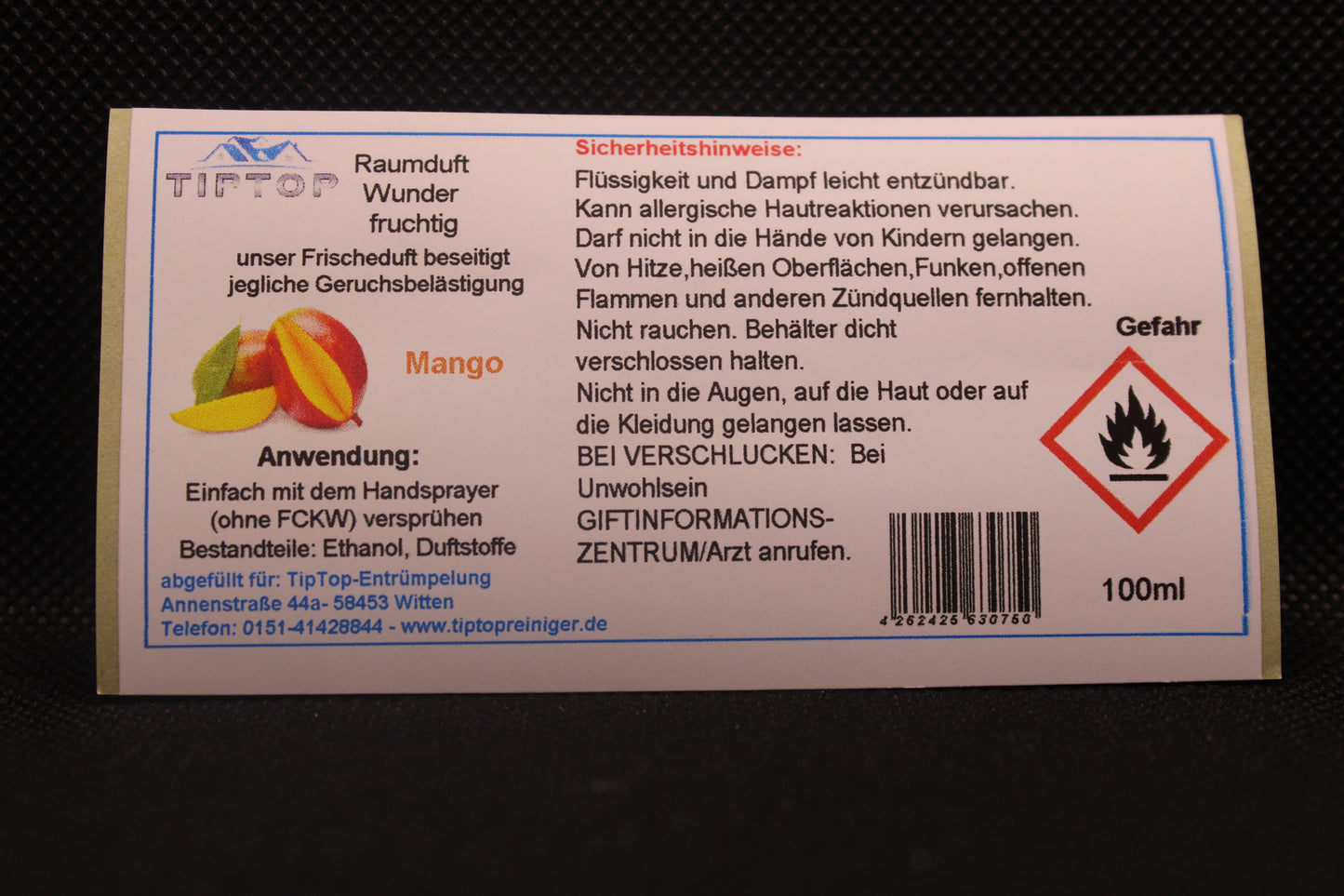 Raumduft - Wunder - 100ml - fruchtig - mehrere Duftnoten zur Auswahl
