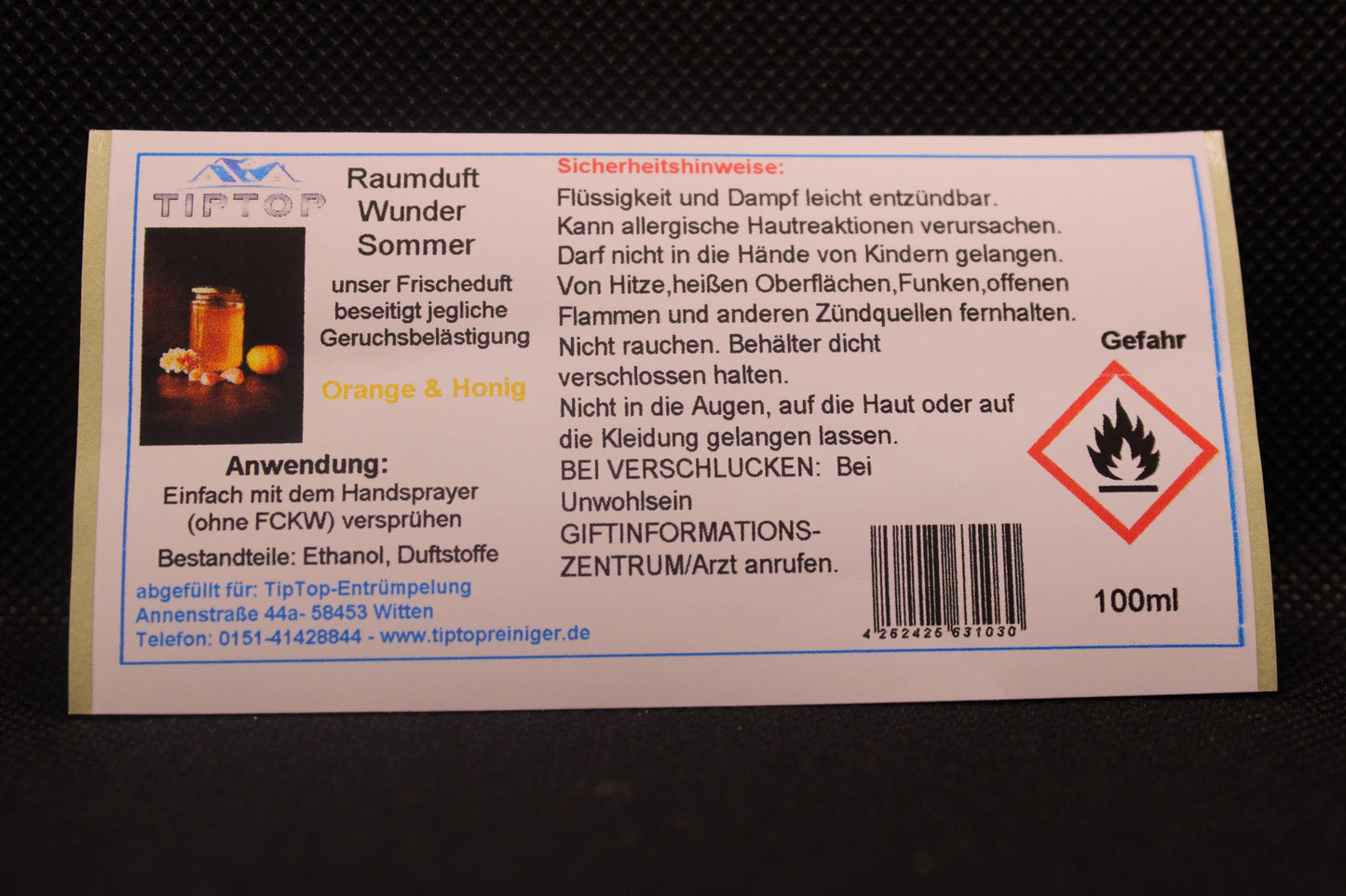 Raumduft-Wunder - 100ml - Sommer - mehrere Duftnoten zur Auswahl