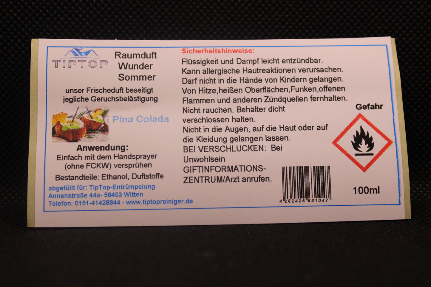 Raumduft-Wunder - 100ml - Sommer - mehrere Duftnoten zur Auswahl