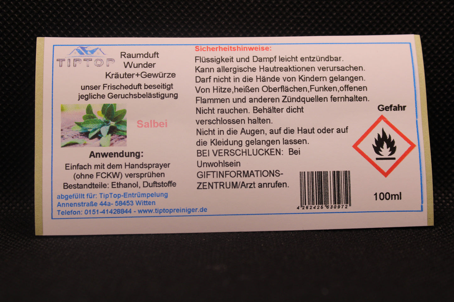 Raumduft-Wunder 100ml - Kräuter+Gewürze - mehrere Duftnoten zur Auswahl