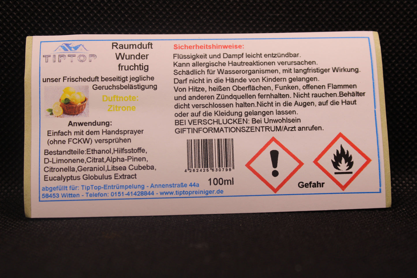 Raumduft - Wunder - 100ml - fruchtig - mehrere Duftnoten zur Auswahl