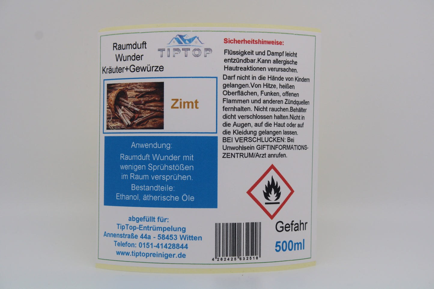 Raumduft-Wunder - 500 ml - Kräuter+Gewürze - mehrere Duftnoten zur Auswahl