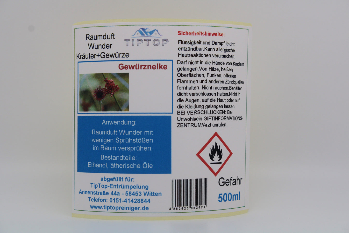 Raumduft-Wunder - 500 ml - Kräuter+Gewürze - mehrere Duftnoten zur Auswahl