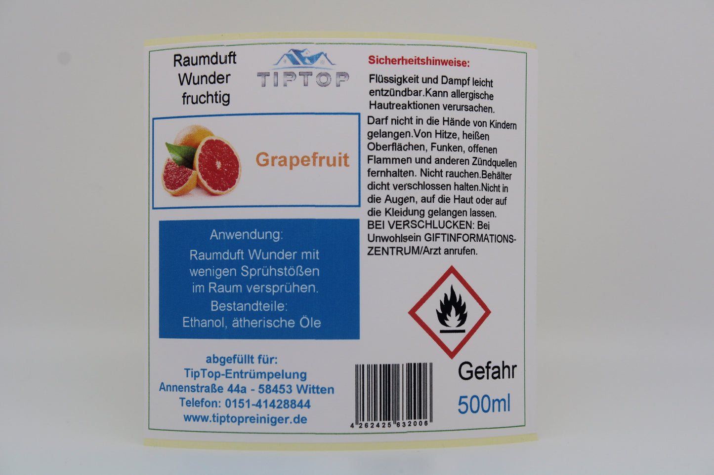 Raumduft - Wunder - 500 ml- fruchtig - mehrere Duftnoten zur Auswahl
