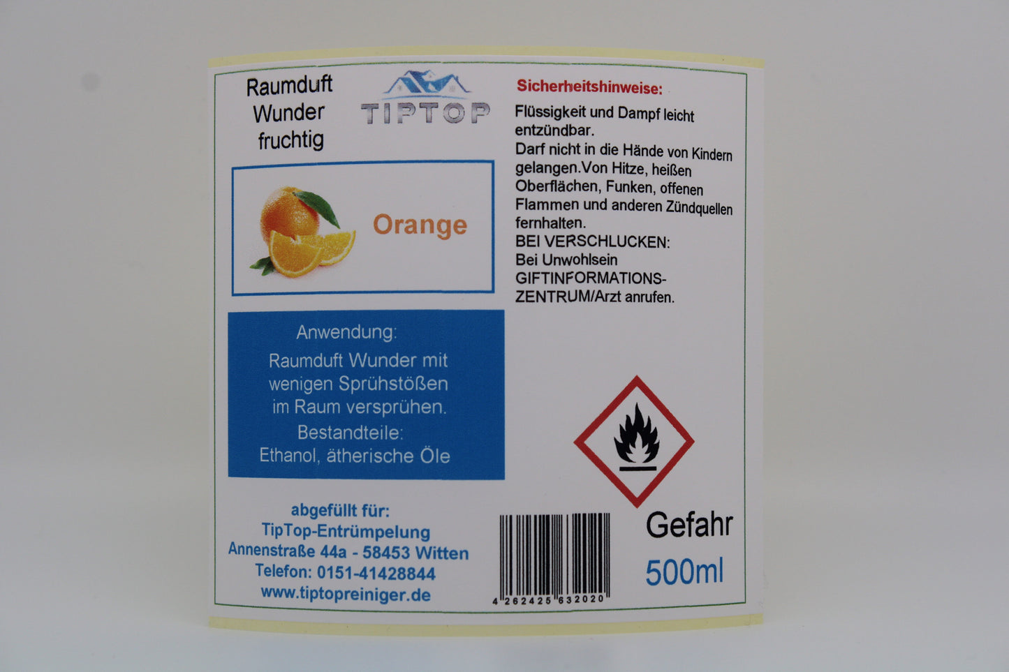 Raumduft - Wunder - 500 ml- fruchtig - mehrere Duftnoten zur Auswahl