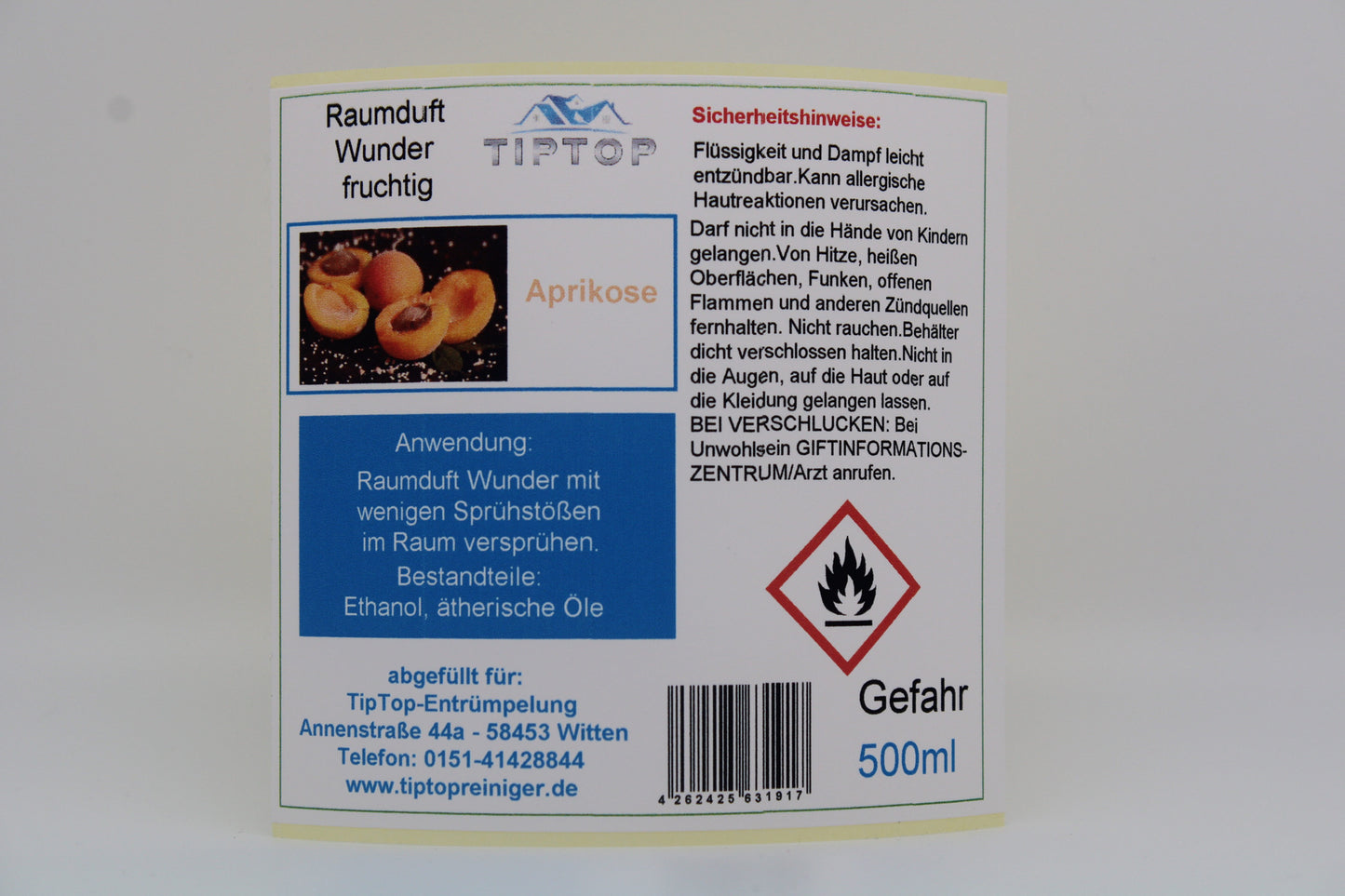 Raumduft - Wunder - 500 ml- fruchtig - mehrere Duftnoten zur Auswahl