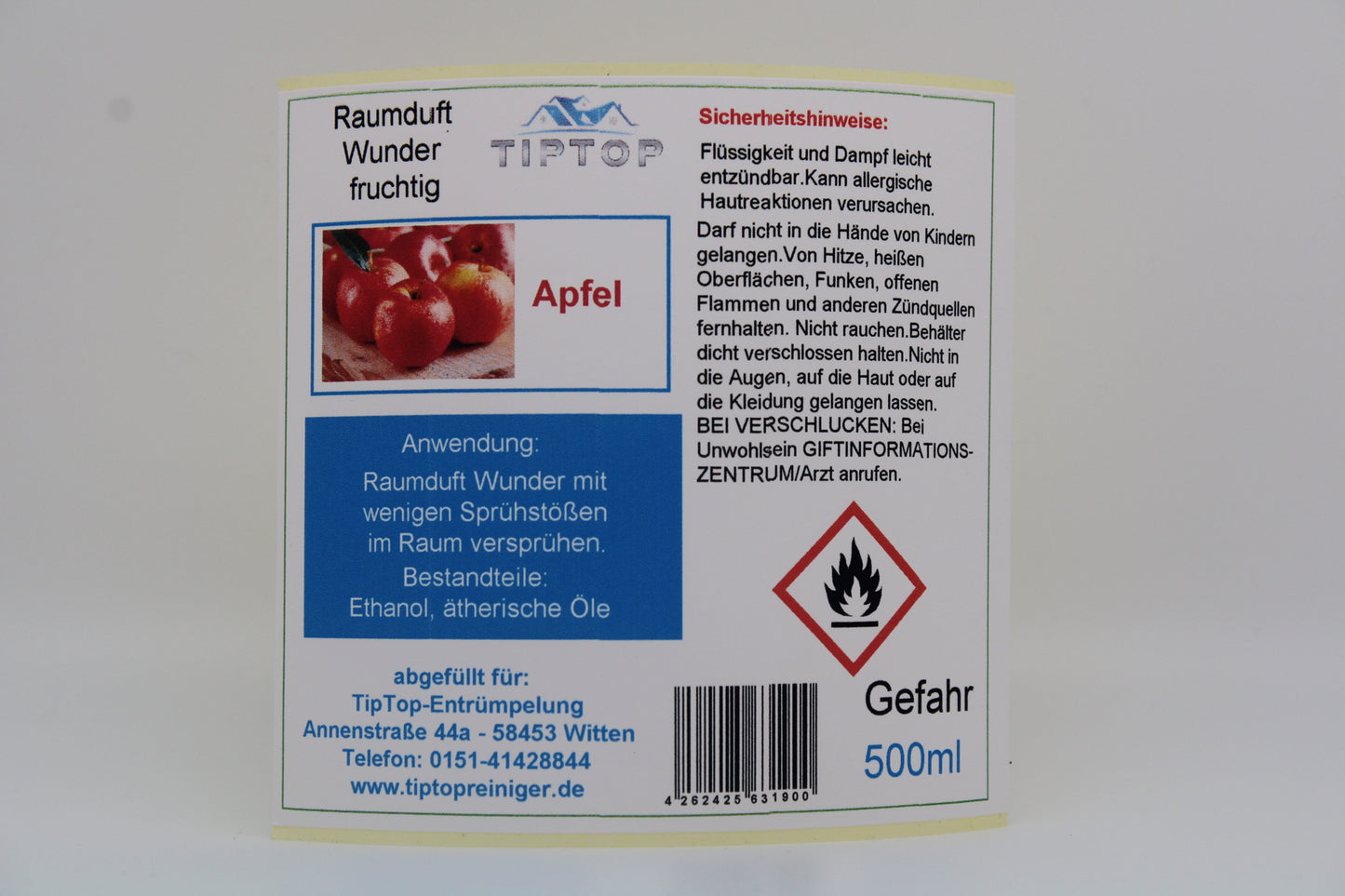 Raumduft - Wunder - 500 ml- fruchtig - mehrere Duftnoten zur Auswahl