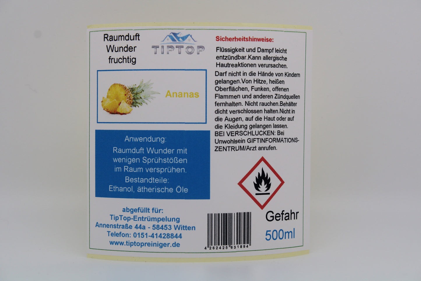Raumduft - Wunder - 500 ml- fruchtig - mehrere Duftnoten zur Auswahl