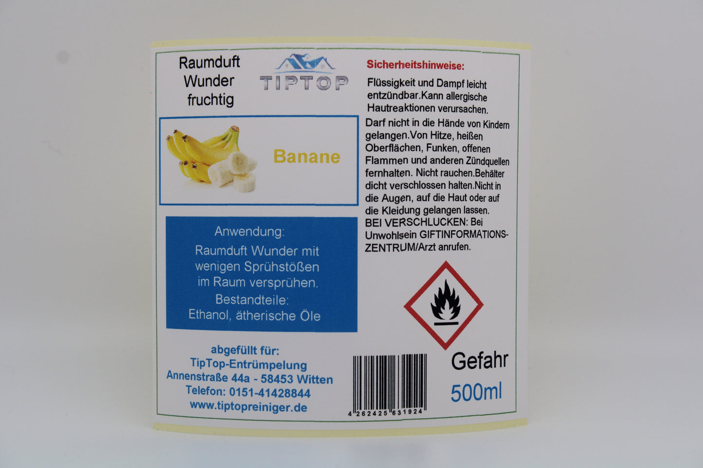 Raumduft - Wunder - 500 ml- fruchtig - mehrere Duftnoten zur Auswahl