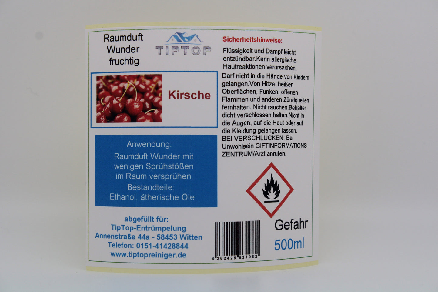 Raumduft - Wunder - 500 ml- fruchtig - mehrere Duftnoten zur Auswahl
