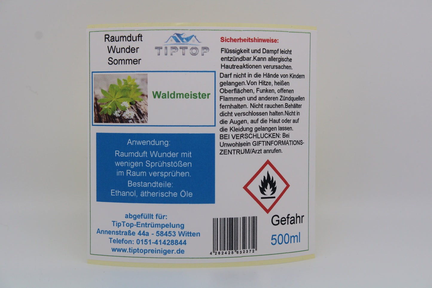 Raumduft-Wunder -500 ml - Sommer - mehrere Duftnoten zur Auswahl