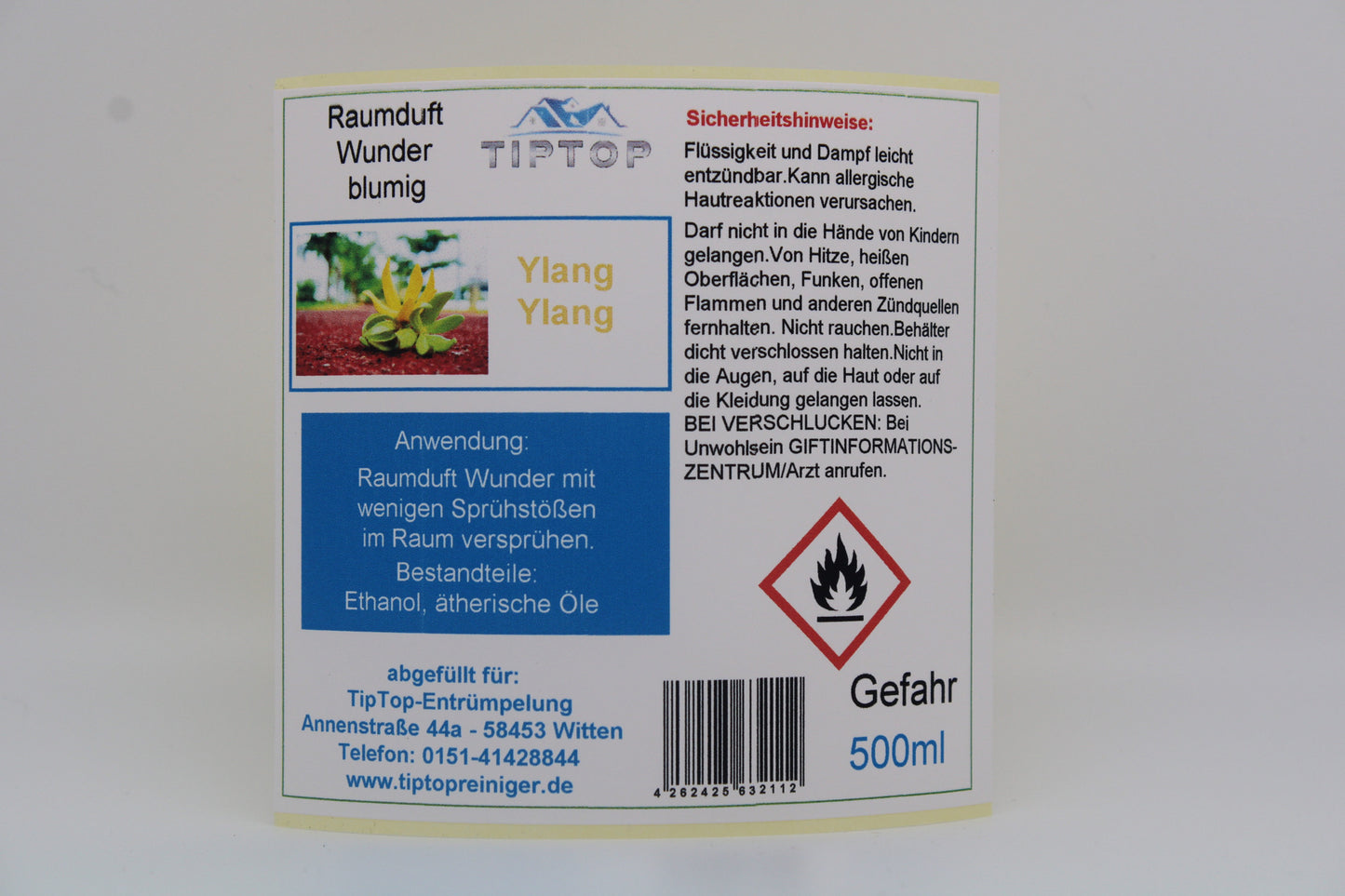 Raumduft-Wunder - 500 ml - blumig - mehrere Duftnoten zur Auswahl