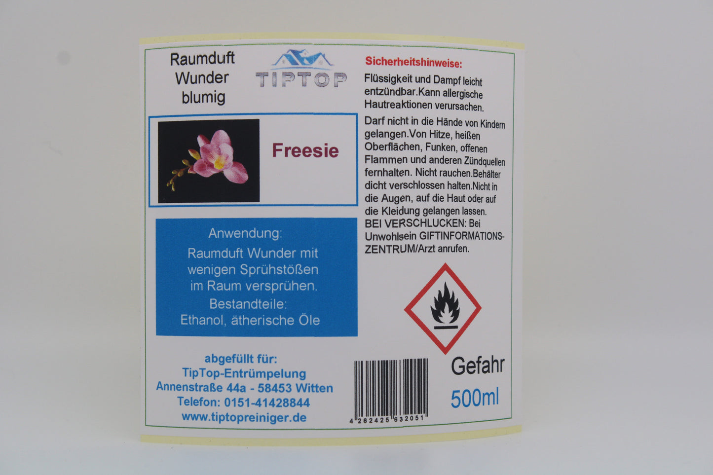 Raumduft-Wunder - 500 ml - blumig - mehrere Duftnoten zur Auswahl