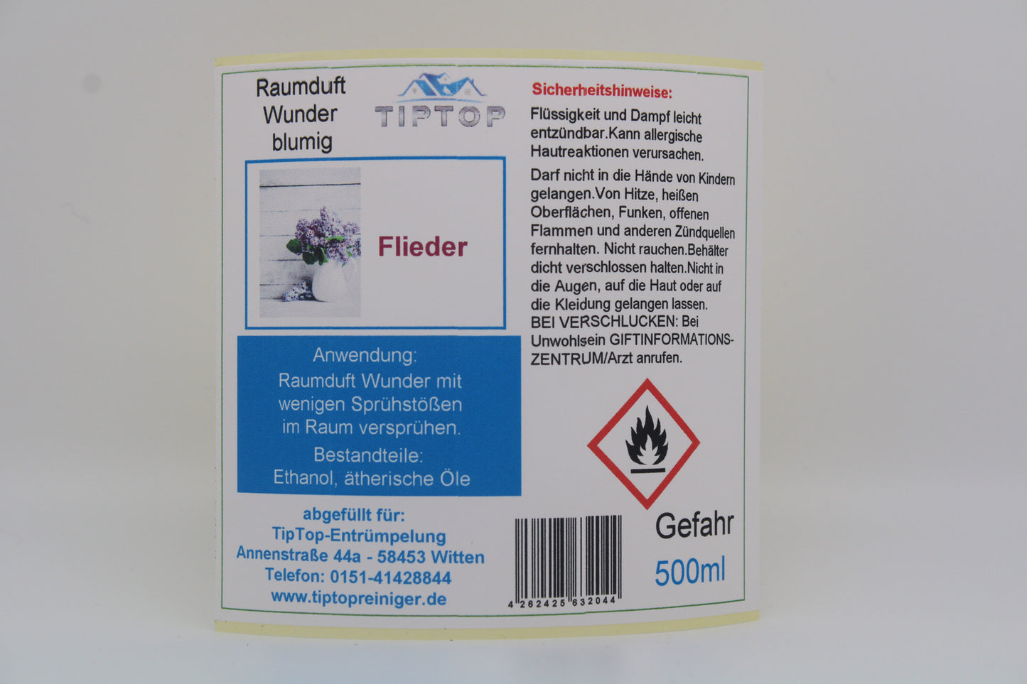 Raumduft-Wunder - 500 ml - blumig - mehrere Duftnoten zur Auswahl