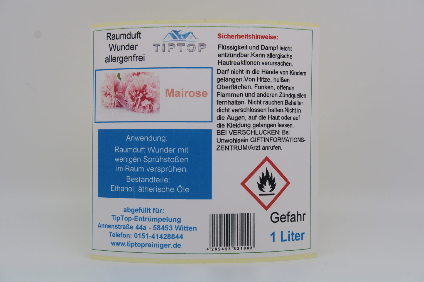 Raumduft-Wunder Allergenfrei -1 Liter- mehrere Duftnoten zur Auswahl