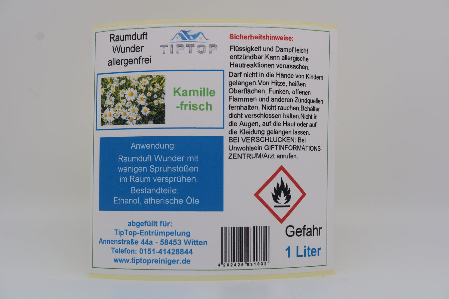 Raumduft-Wunder Allergenfrei -1 Liter- mehrere Duftnoten zur Auswahl