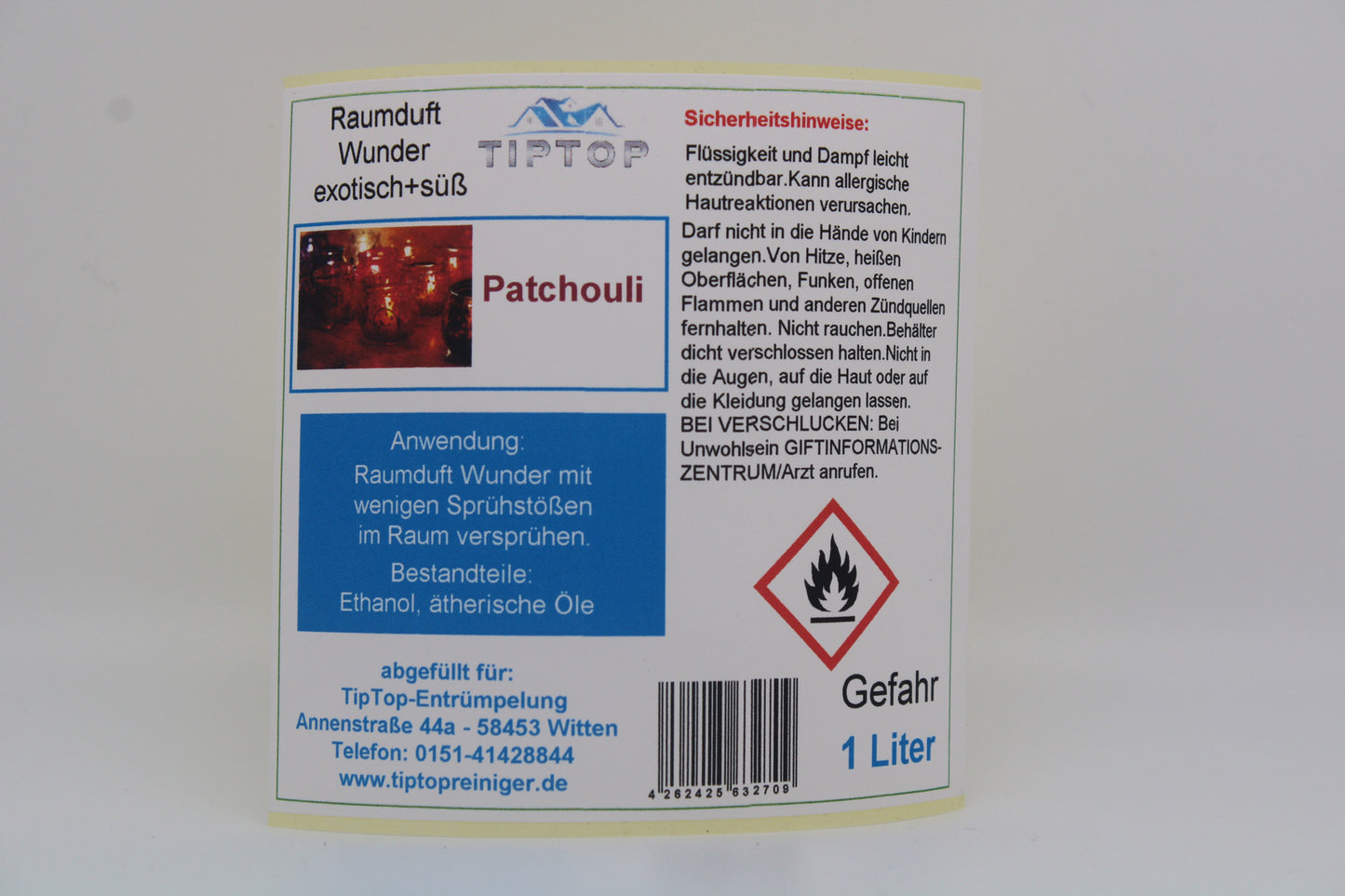 Raumduft-Wunder - 1 Liter - exotisch + süß - mehrere Duftnoten zur Auswahl