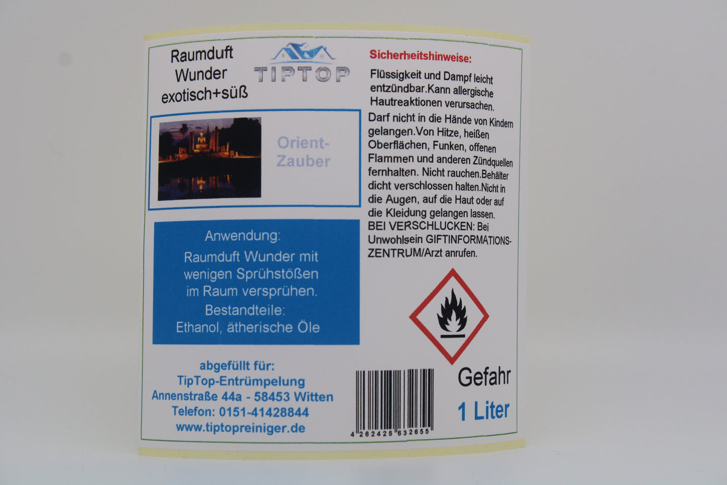 Raumduft-Wunder - 1 Liter - exotisch + süß - mehrere Duftnoten zur Auswahl