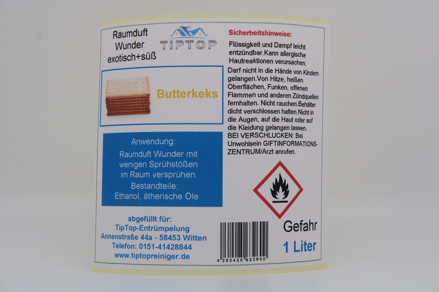 Raumduft-Wunder - 1 Liter - exotisch + süß - mehrere Duftnoten zur Auswahl