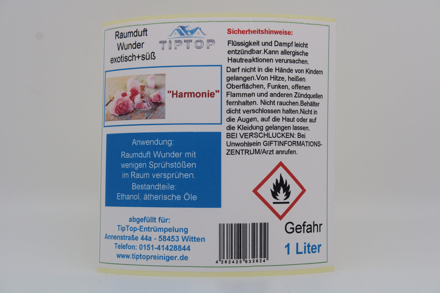 Raumduft-Wunder - 1 Liter - exotisch + süß - mehrere Duftnoten zur Auswahl