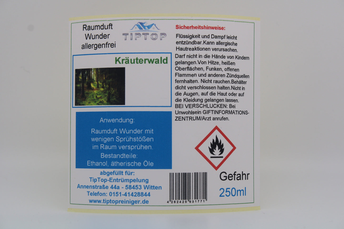 Raumduft-Wunder Allergenfrei -250ml- mehrere Duftnoten zur Auswahl