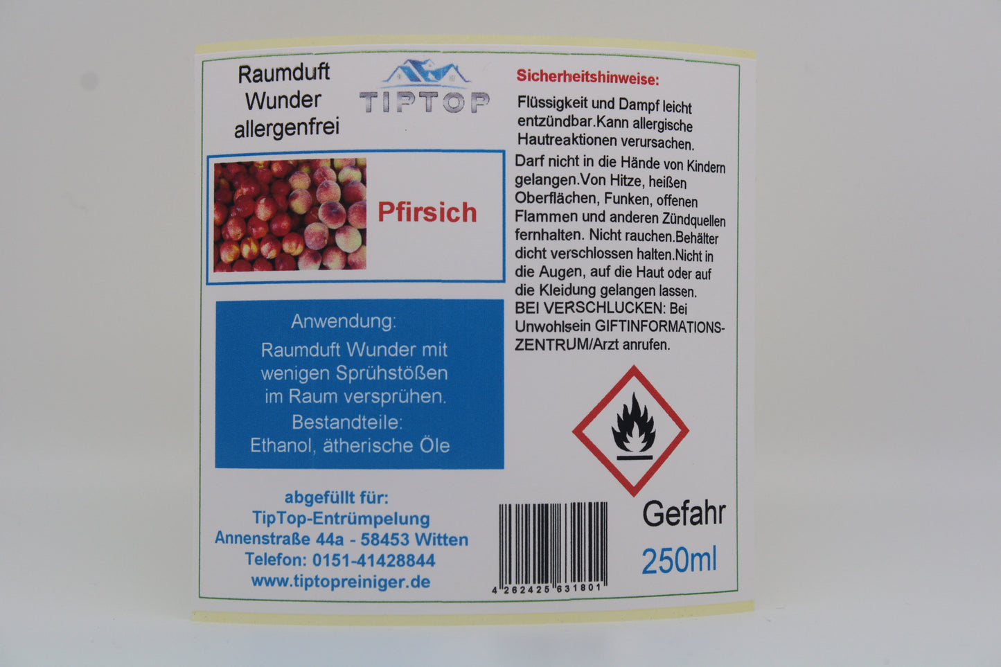 Raumduft-Wunder Allergenfrei -250ml- mehrere Duftnoten zur Auswahl