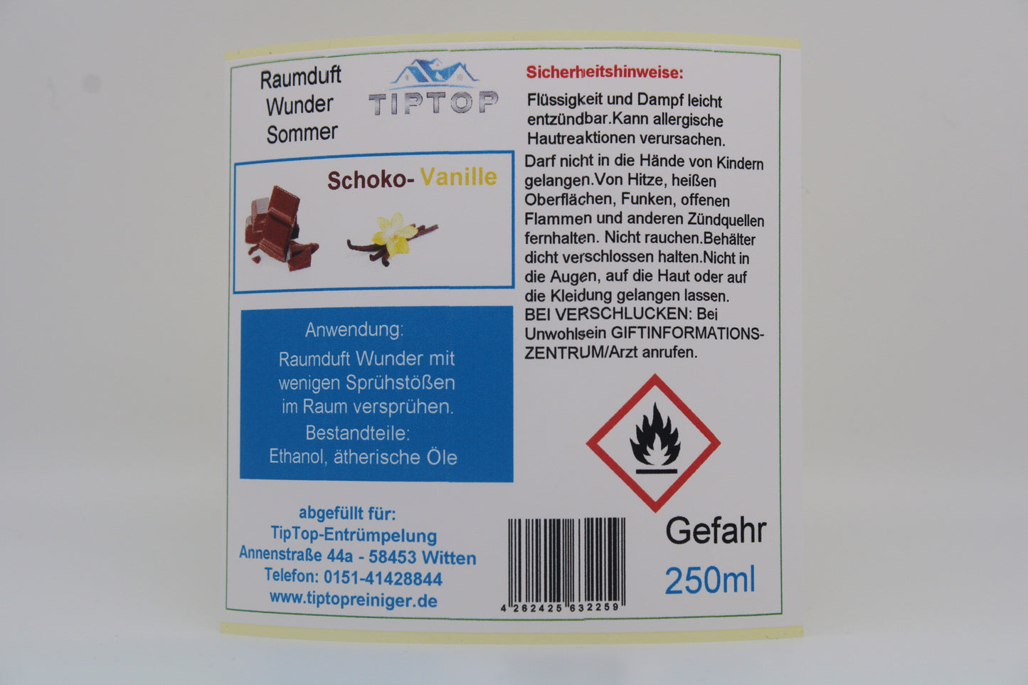 Raumduft-Wunder -250 ml - Sommer - mehrere Duftnoten zur Auswahl