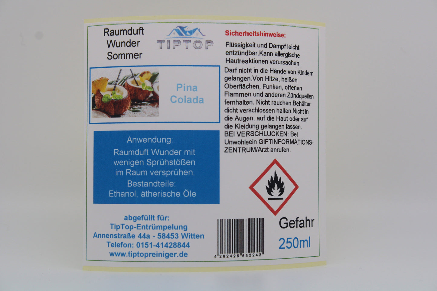 Raumduft-Wunder -250 ml - Sommer - mehrere Duftnoten zur Auswahl
