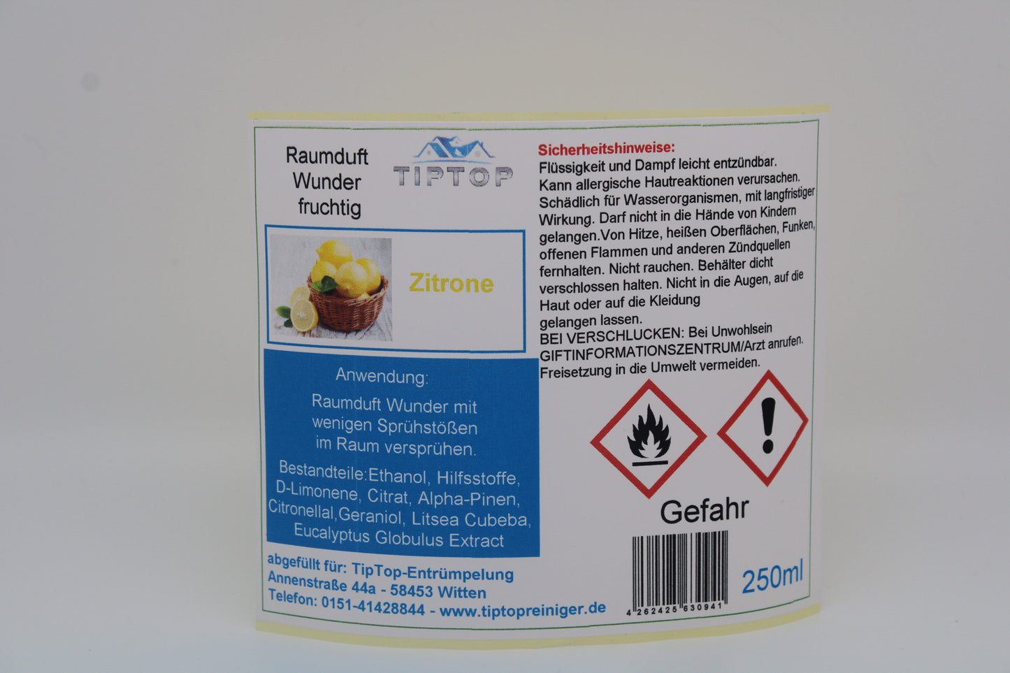 Raumduft - Wunder - 250ml - fruchtig - mehrere Duftnoten zur Auswahl