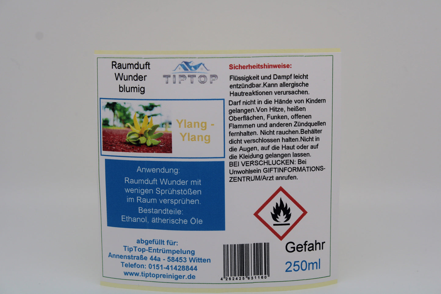 Raumduft-Wunder - 250ml - blumig - mehrere Duftnoten zur Auswahl