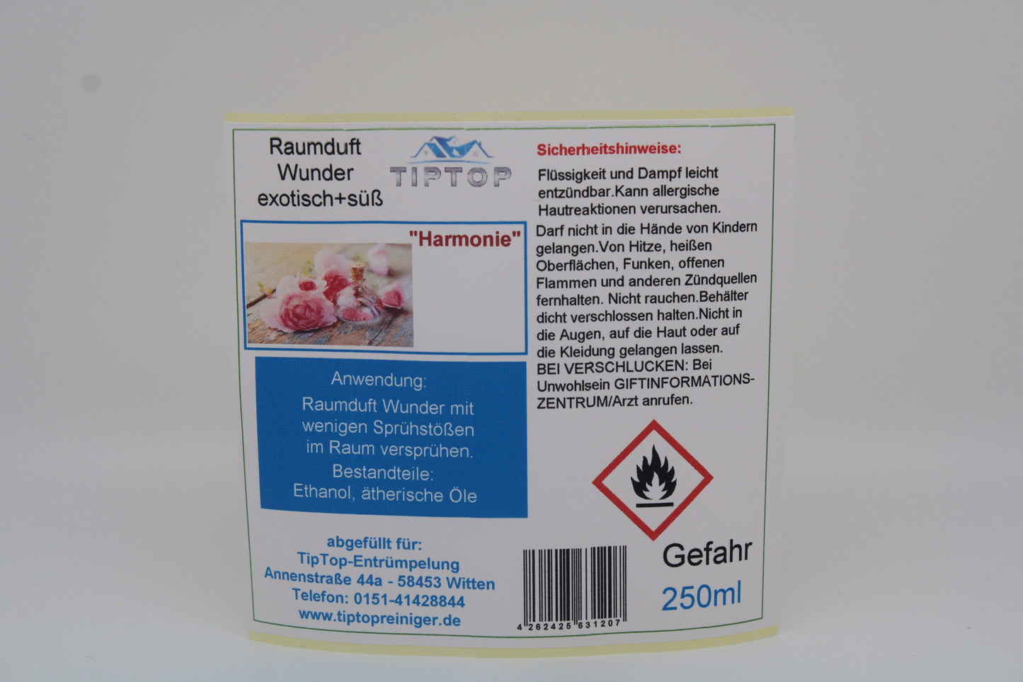 Raumduft-Wunder - 250ml - exotisch + süß - mehrere Duftnoten zur Auswahl