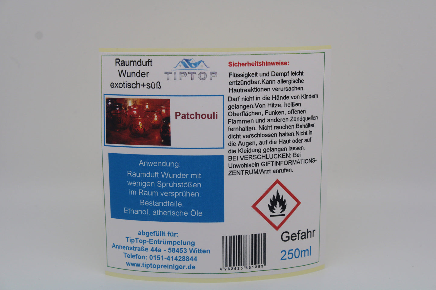 Raumduft-Wunder - 250ml - exotisch + süß - mehrere Duftnoten zur Auswahl