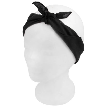 Bandana Kopftuch Halstuch Design: unifarben Farbe: schwarz