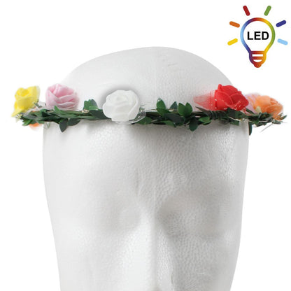 LED Haarband / Haarkranz Multicolor LED Kette