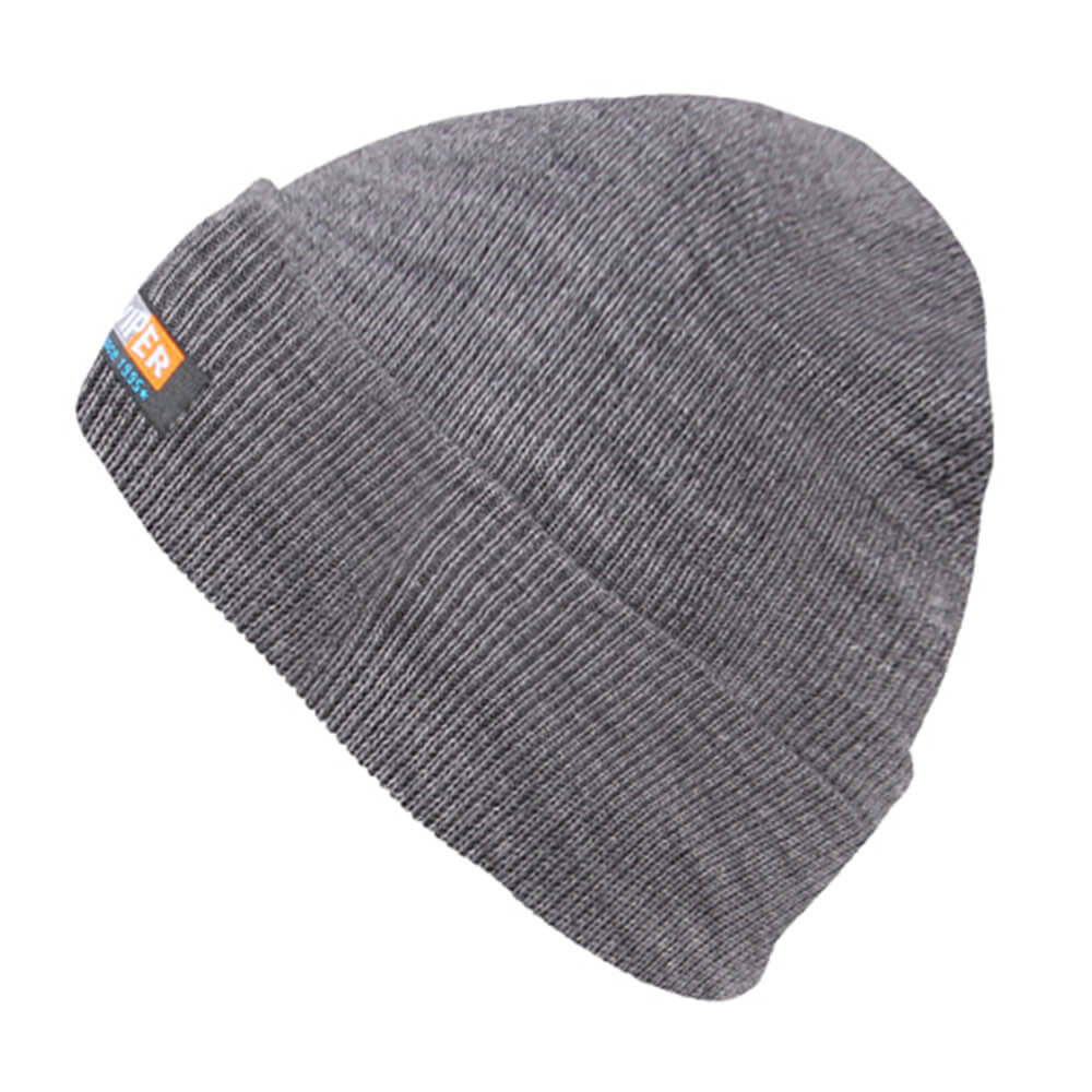 Strickmütze Long Beanie, Slouch Farbe: Grau